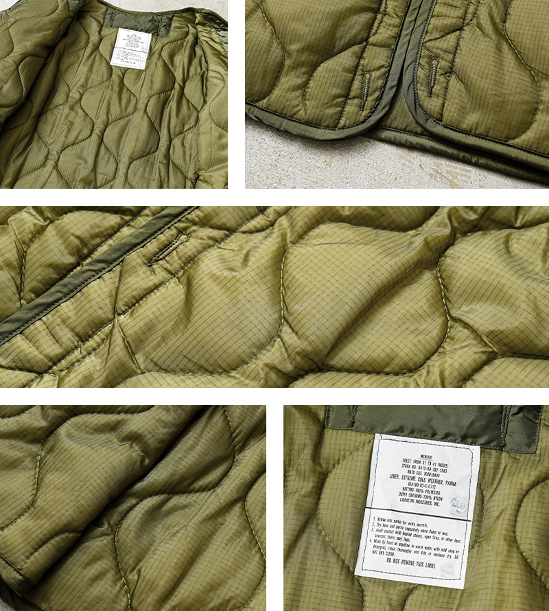 実物 新品 デッドストック 米軍 M-65 モッズコート用ライナー リップス 実物 新品 デッドストック 米軍 M-65 モッズコート用ライナー リップス