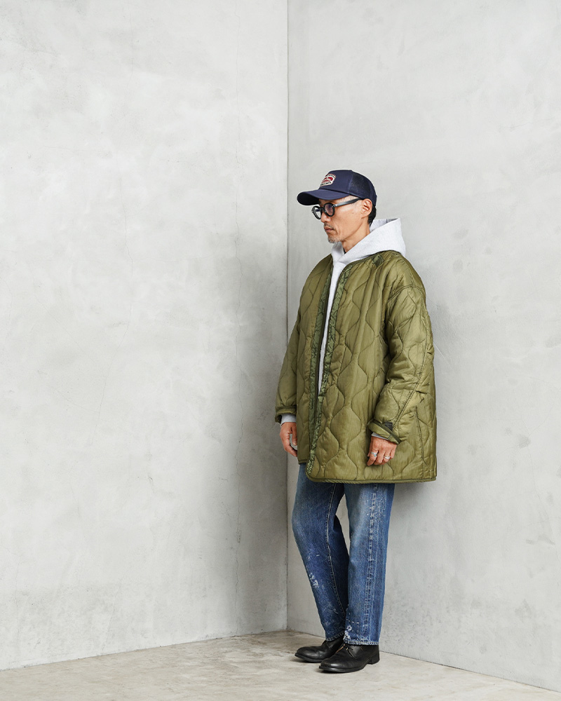 実物 新品 デッドストック 米軍 M-65 モッズコート用ライナー リップス