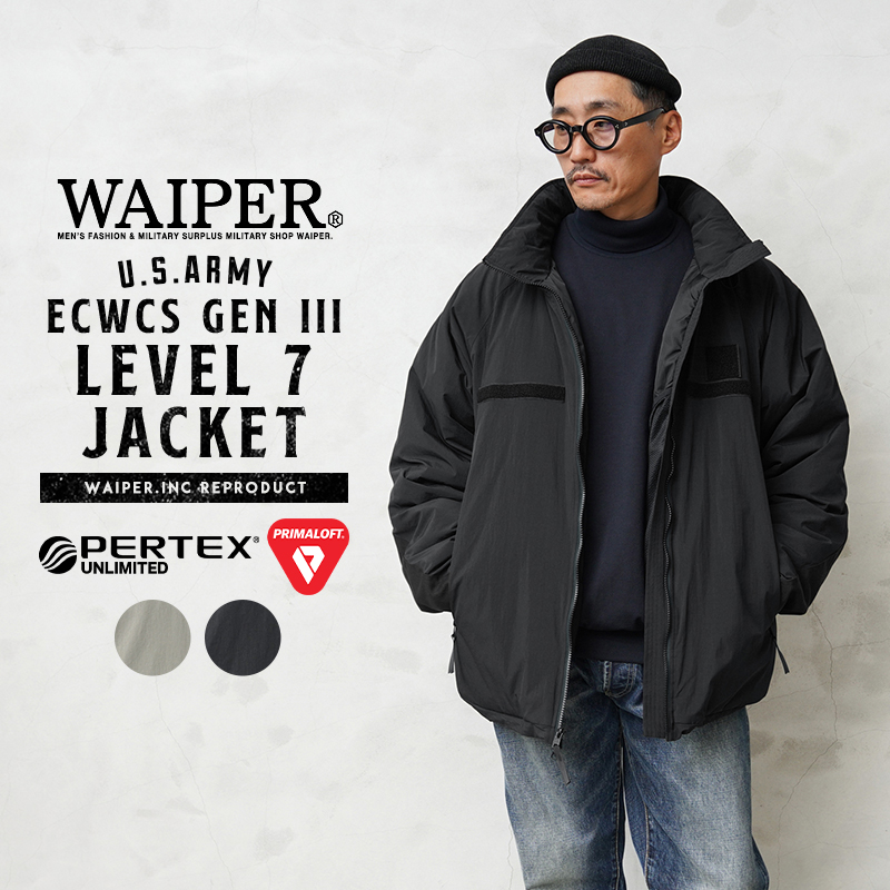 WAIPER.inc ワイパーインク 米軍 ECWCS GEN III LEVEL7 PRIMALOFT ジャケット PERTEX UNLIMITED  レベル7 プリマロフト【WP1008】【クーポン対象外】【T】