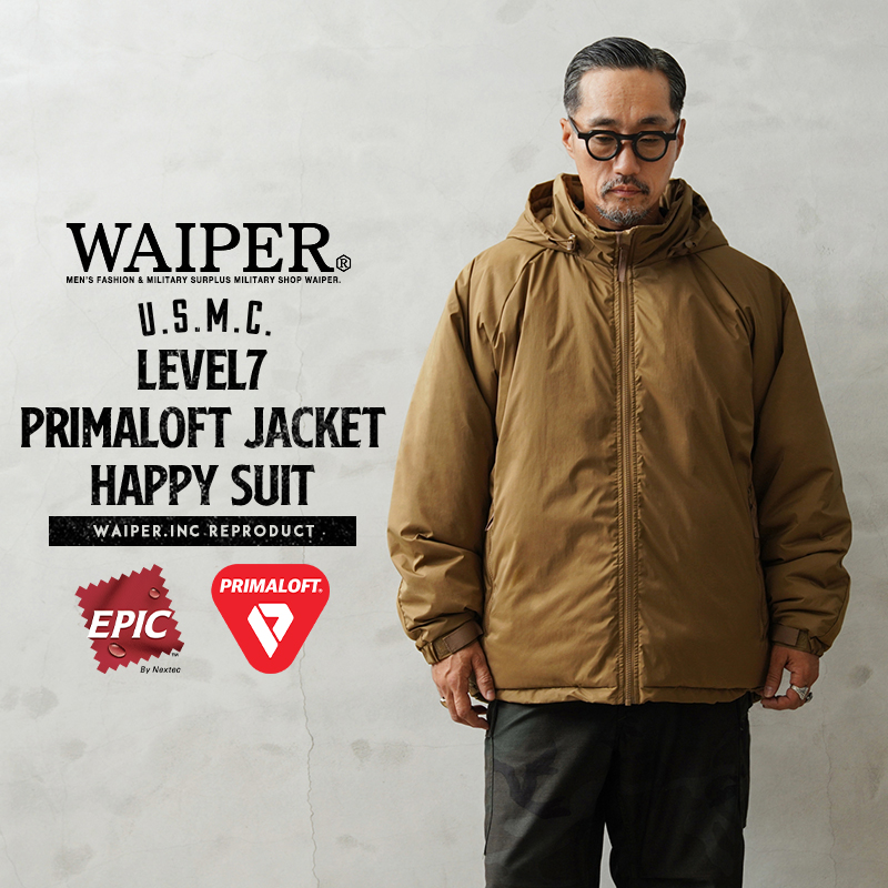 WAIPER.inc ワイパーインク 米軍 U.S.M.C. LEVEL7 PRIMALOFT ジャケット HAPPY SUIT EPIC  ハッピースーツ レベル7 アウター【WP1019】【クーポン対象外】【S】