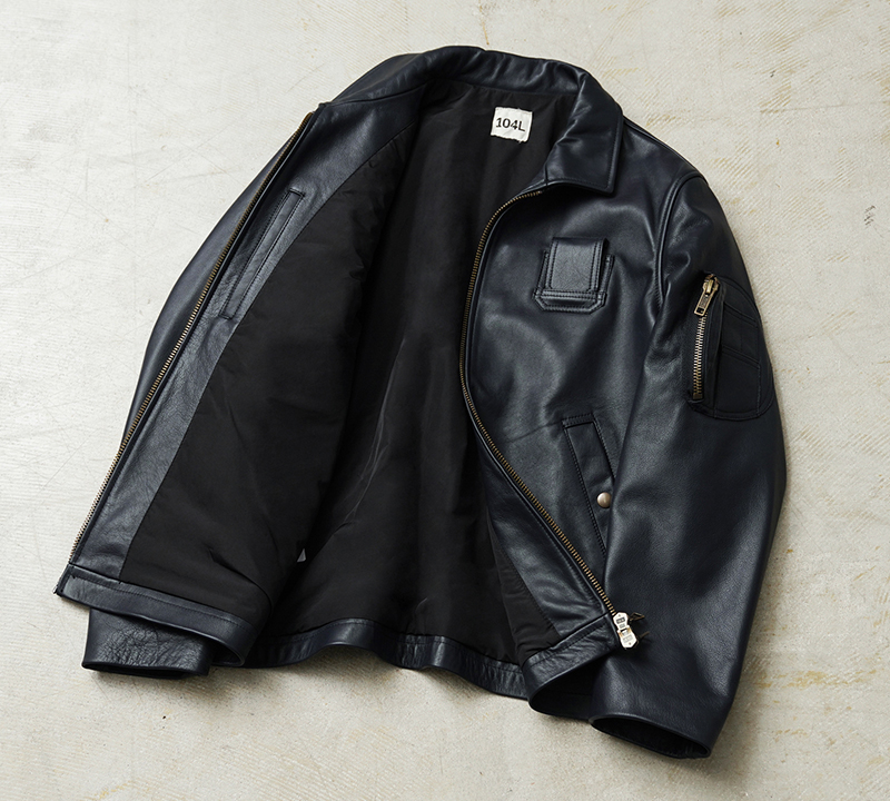 フランス軍　70s Mic cuir レザージャケット　フライトジャケット 短丈 Mic cuir フランス軍 ビンテージ パイロット レザー フライト