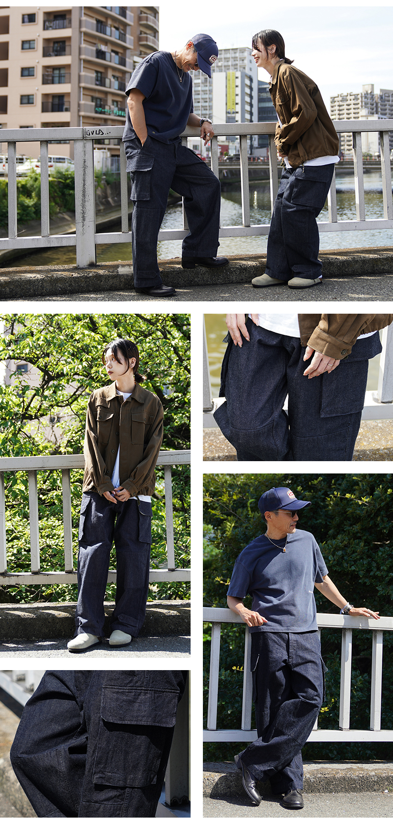 WAIPER.inc フランス軍 M-47 カーゴパンツ KURABO DENIM【WP1170