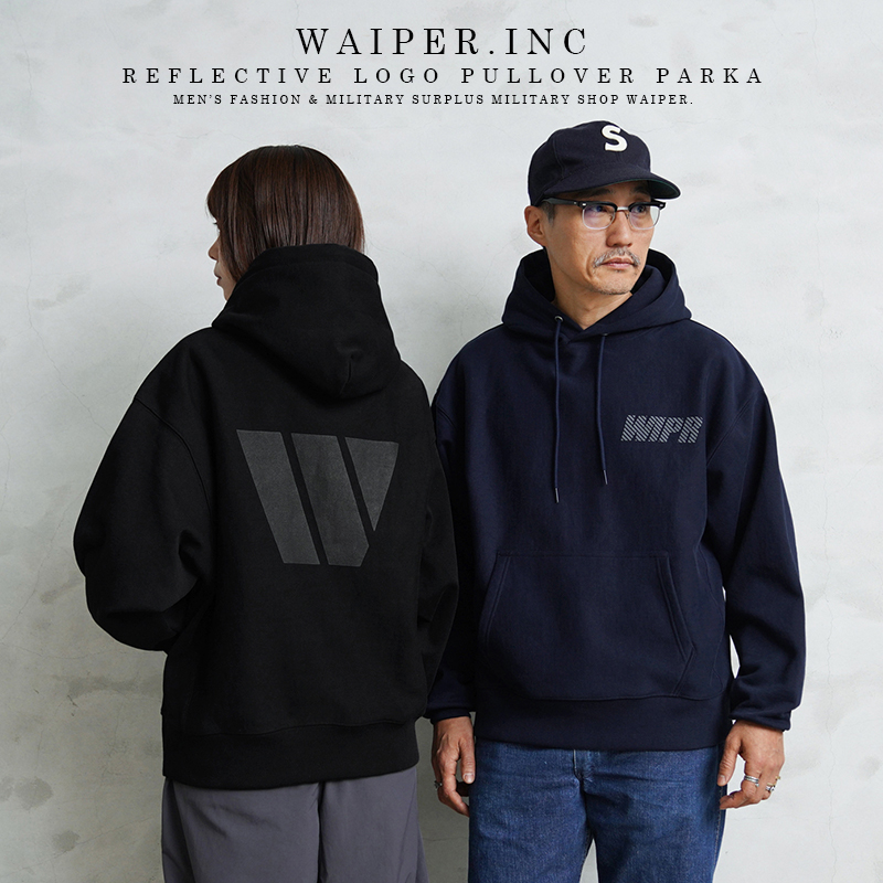 美品！冒険用品パーカー WAIPER.inc ワイパーインク REFLECTIVE LOGO プルオーバーパーカー