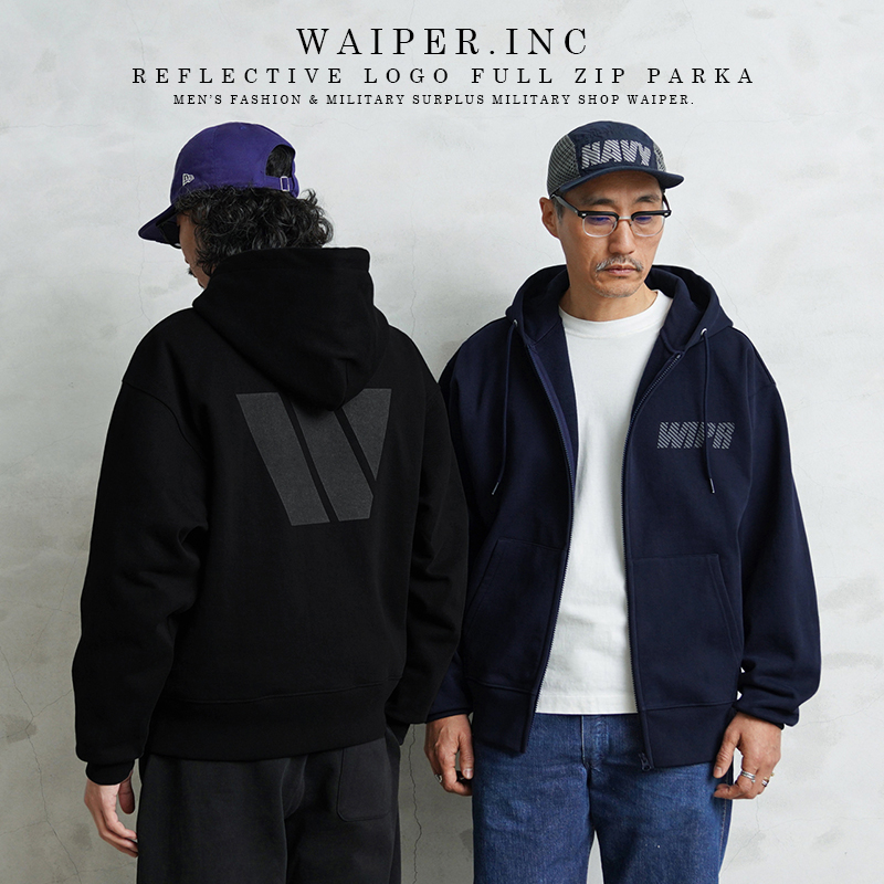 み*ん様 ワイパーWAIPER.inc REFLECTIVE LOGO フルジッ WAIPER.inc ワイパーインク REFLECTIVE LOGO フルジップパーカー