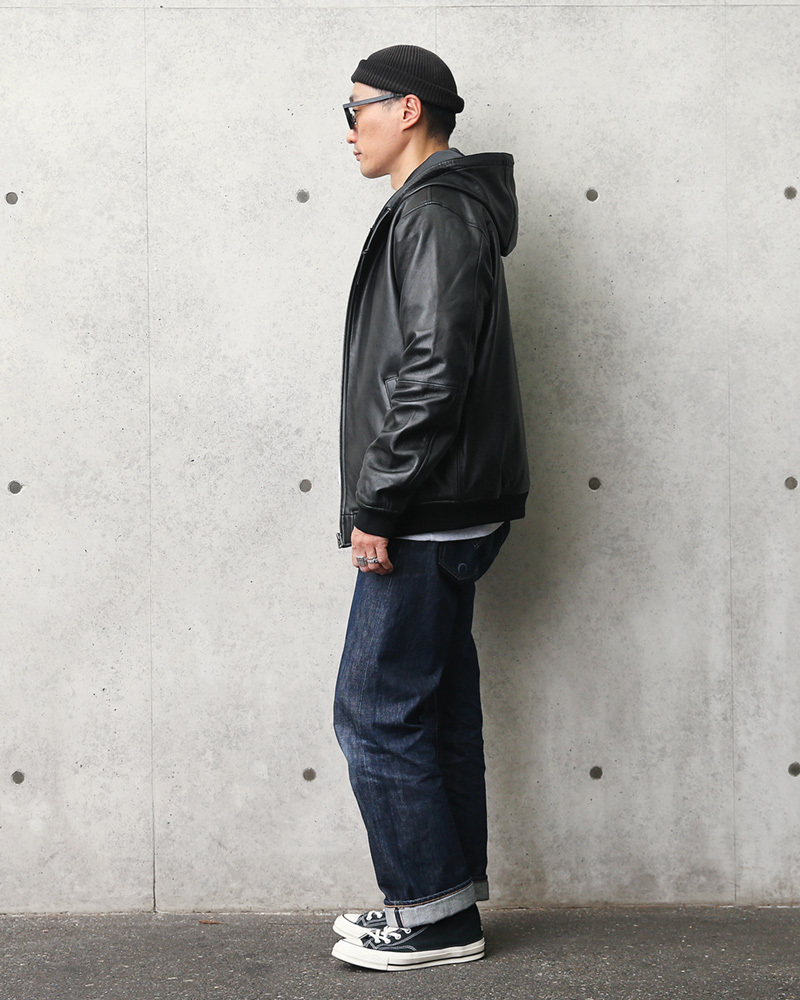 WAIPER.inc シープスキン HOODED レザージャケット(8501064) 革 ...