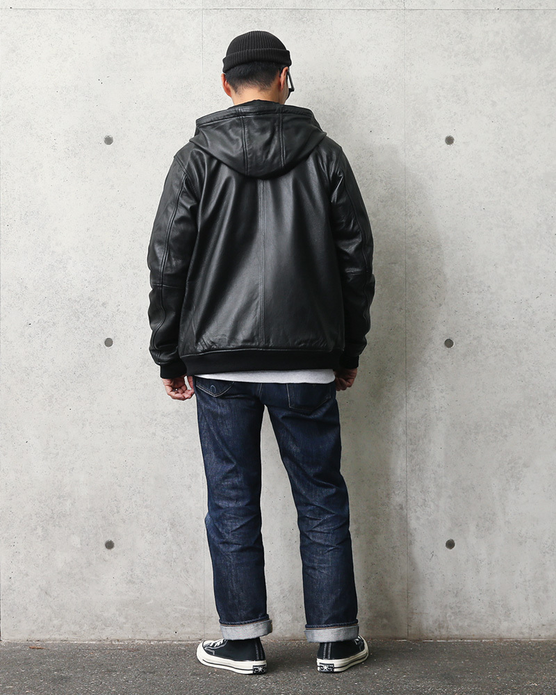 WAIPER.inc シープスキン HOODED レザージャケット(8501064) 革 ...