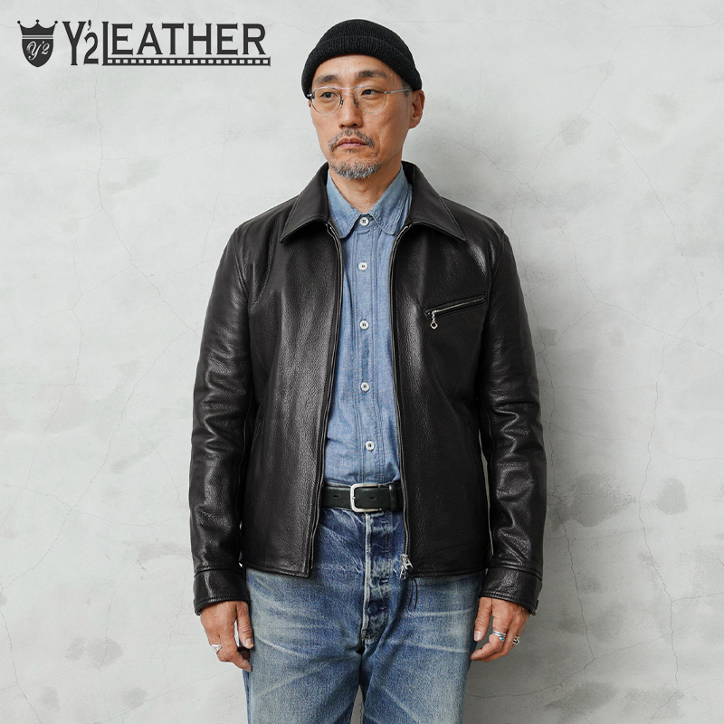 Y'2 LEATHER ワイツーレザー SR-42 STEER OIL SINGLE BREASTED