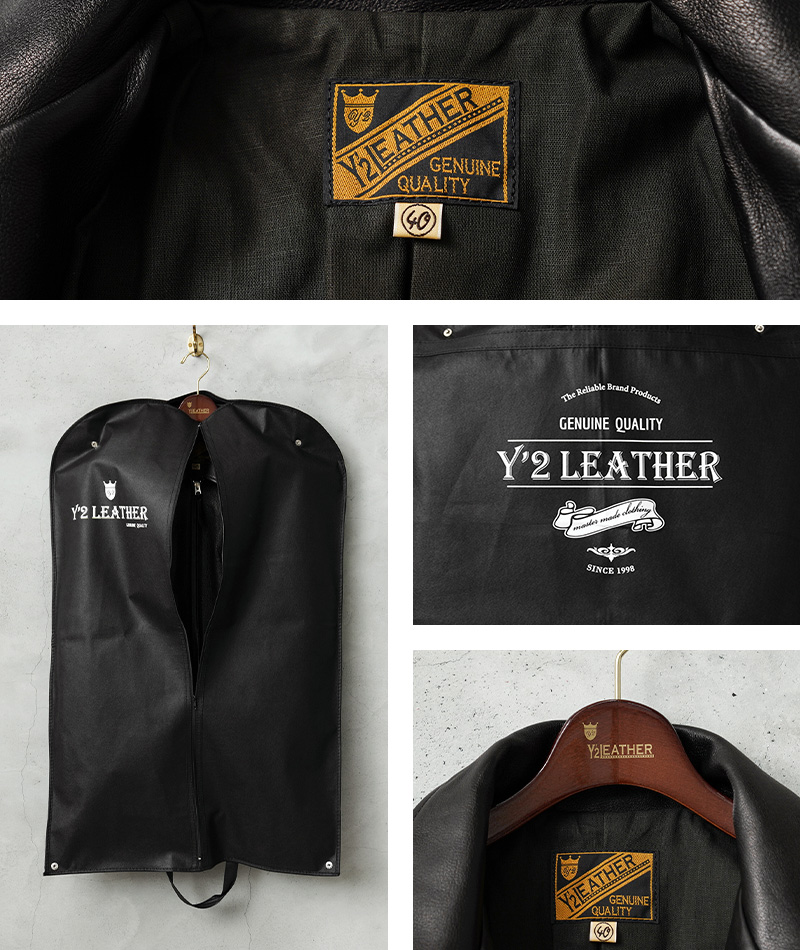 Y'2 LEATHER ワイツーレザー SR-42 STEER OIL SINGLE BREASTED