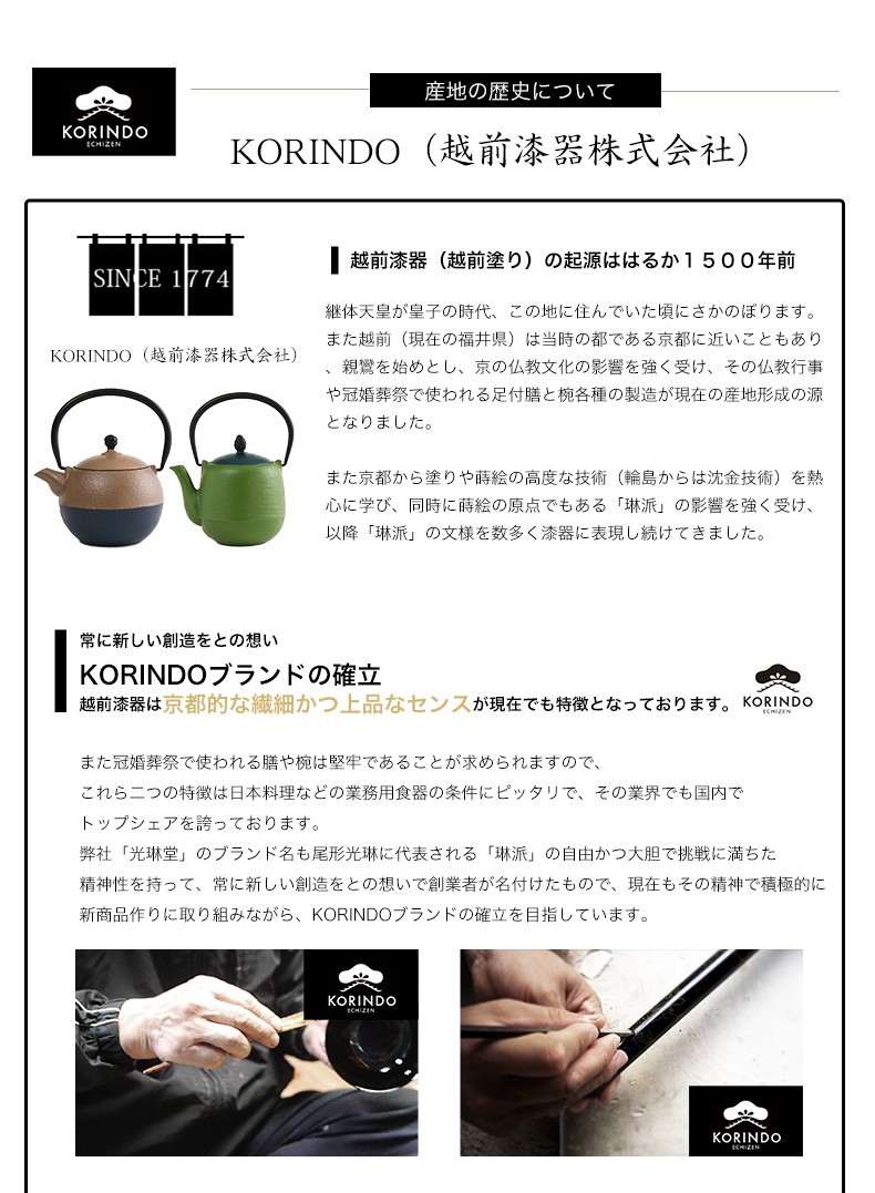 越前漆器X南部鉄器 うるし ティーポット 球型 急須 カラー
