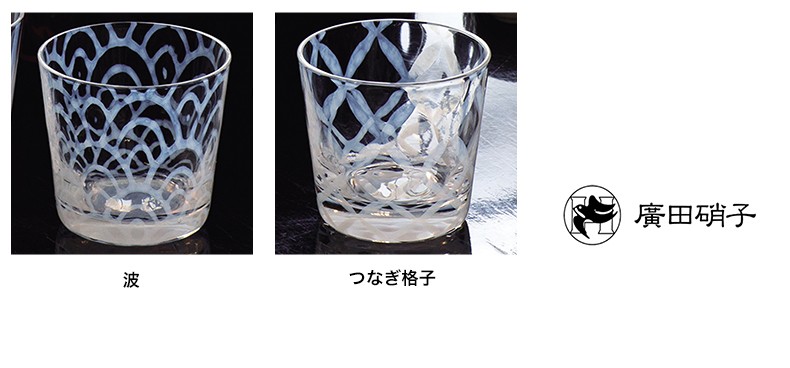 廣田硝子 大正浪漫硝子】そば猪口 廣田硝子 ガラス 日本製 市松 水玉
