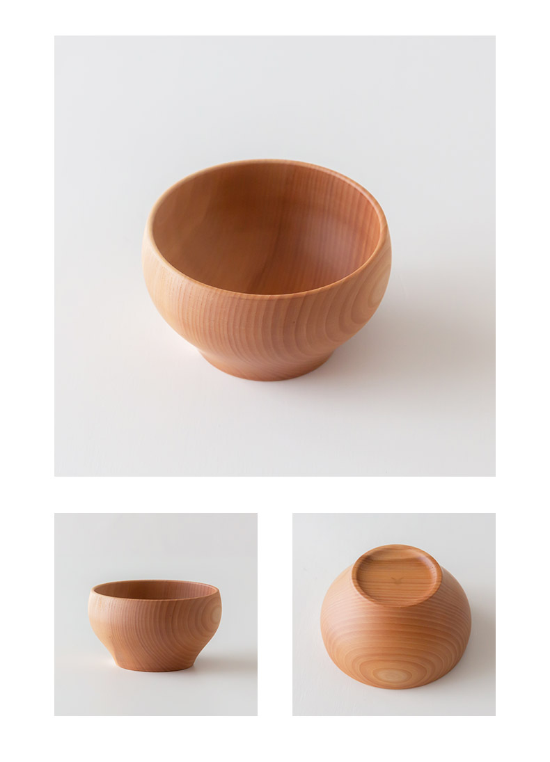 山中塗 天然木製漆器 嘉匠菴 桜〇椀 ナチュラルS 1客 化粧箱入