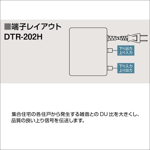 DXアンテナ CATVブースター（戸建受信用［SDU］） 上り帯域（10〜60