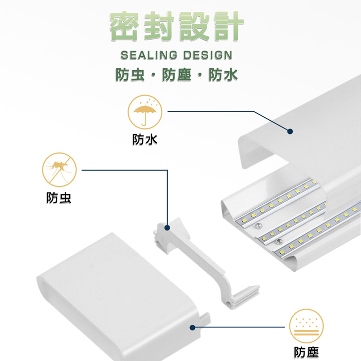 4本！即納！80W形 一体型 LED蛍光灯 1灯・3灯相当 スイッチ付き 6300LM 120cm 6畳以上用 高輝度 昼光色 6000K 360個LED素子 消費電力40W 1年保証 送料無料｜waiwai-store578｜07