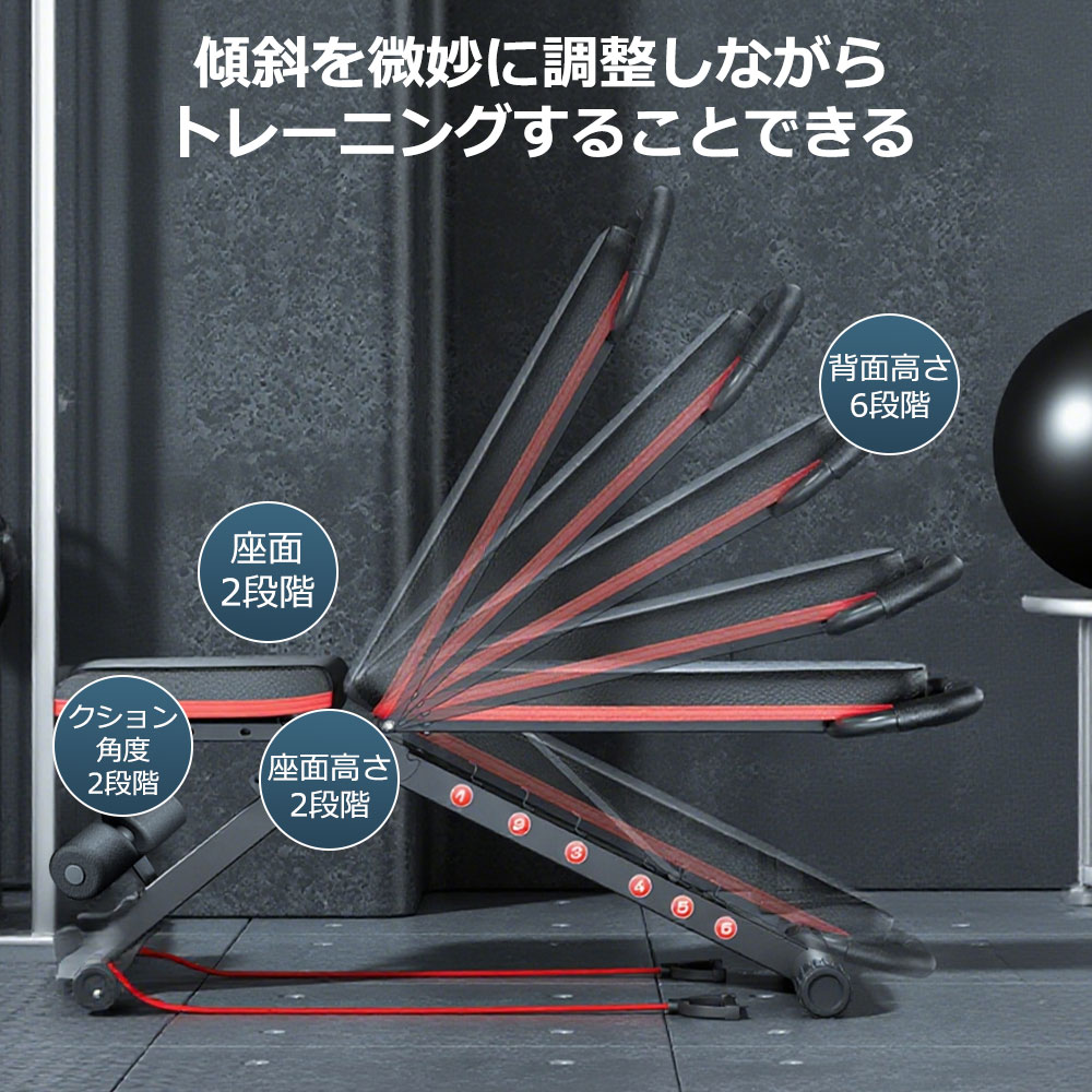即納！ 4WAY トレンニングベンチ 調整式インクラインベンチ 多機能
