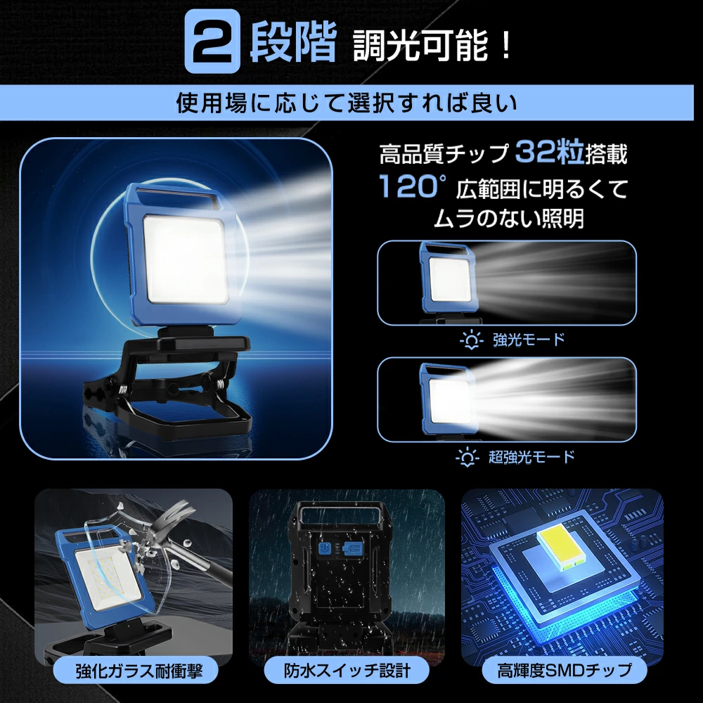 即納!充電式 LEDライト クリップ 式 LE...の詳細画像5