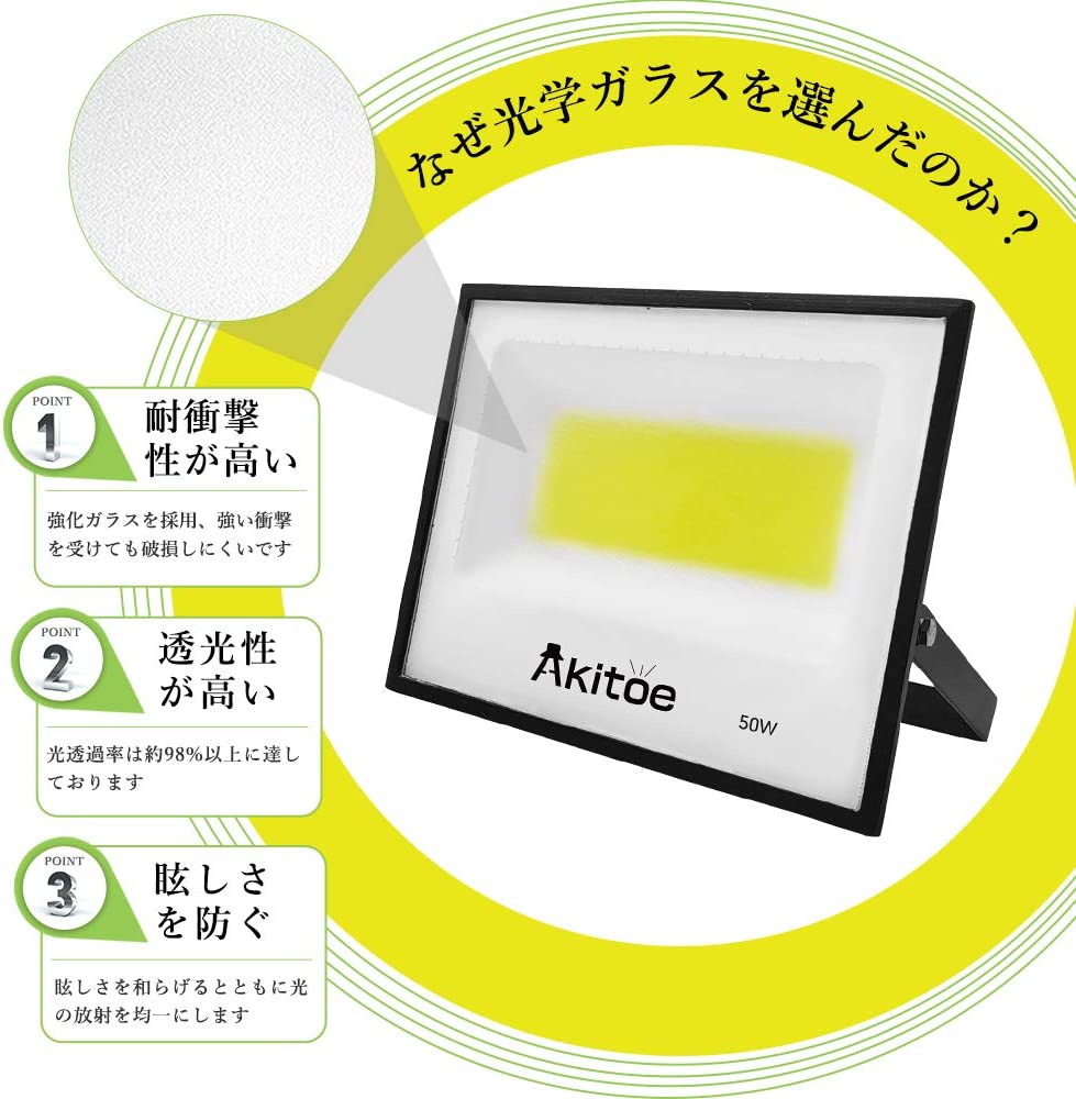 予約】1個 LED 投光器 50W COBチップ 超薄型 スイッチ付き 8000LM LED投光器 昼光色 6500K 高輝度 IP66 防水防塵 AC  85-265V 作業灯 3mコード 広角160度 : yh-mkt-n050 : 和伊通販 - 通販 - Yahoo!ショッピング