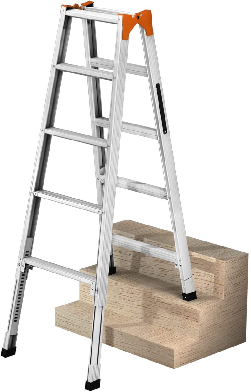伸縮はしご はしご 梯子 兼用脚立 4段 5段 折りたたみ 踏み台 アルミ 