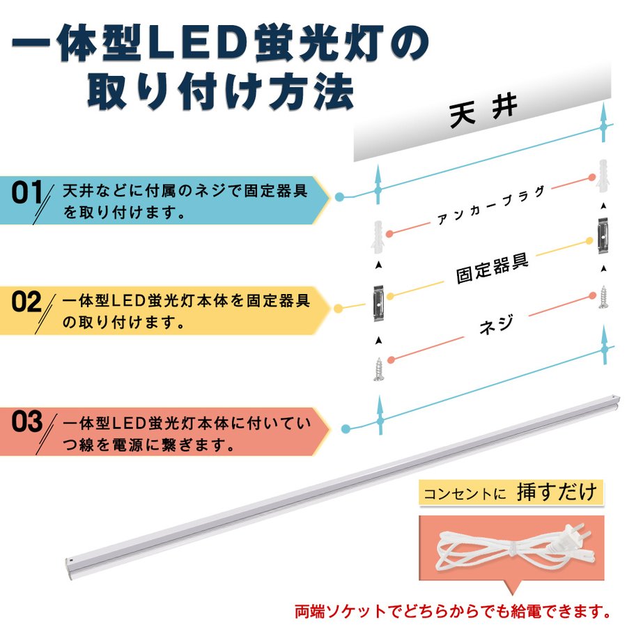 送料無料 10本 T5 LED蛍光灯 40W形 直管器具一体型 消費電力20W 昼光色 120cm 2500LM 150g シ ームレス連結 LEDライト  蛍光灯 工事不要 スイッチ付き 一年保証 : yh-leda-d27x10 : 和伊通販 - 通販 - Yahoo!ショッピング