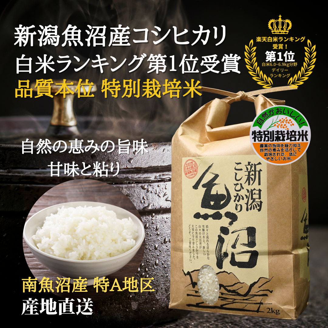 お歳暮に 魚沼産コシヒカリ 新米 令和5年 特別栽培米 お年賀 2KG