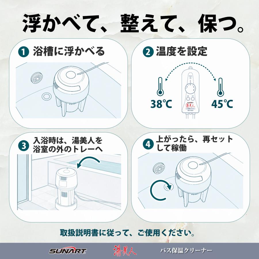 即納 バス保温クリーナー 湯美人【当店だけの15ヶ月保証付き】浴槽に