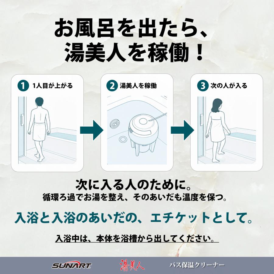 即納 バス保温クリーナー 湯美人【当店だけの15ヶ月保証付き】浴槽に