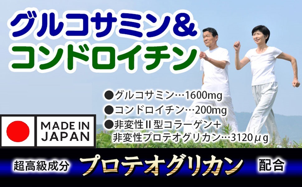 プロテオグリカン新配合 グルコサミン＆コンドロイチン 60粒 2袋セット