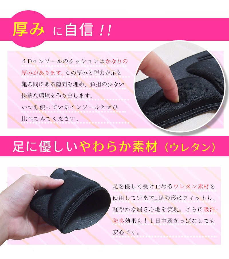 女性用 インソール レディースインソール ハイヒールインソール スポンジ 4dins-1.jpg