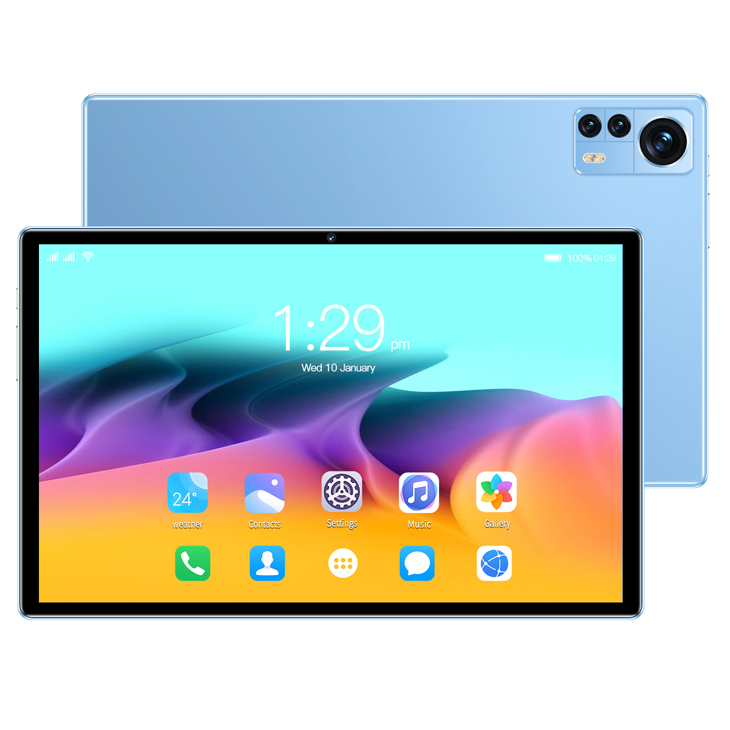 2024最新型 タブレット PC 本体 Android12 大画面 10インチ 4GB+32GB テレワーク  ネット授業 動画視聴 Bluetooth GPS 電話 WiFi 人気 一年間保証｜wakayostore｜02