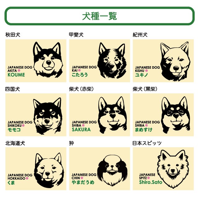 お名前ミニバッグ 和犬と梅