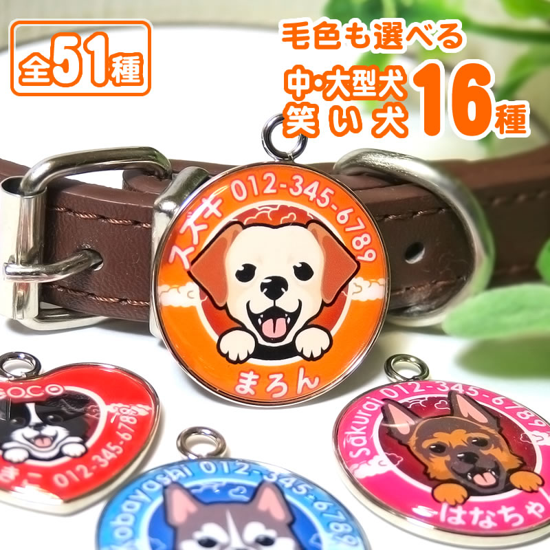 迷子札 笑い犬（中・大型犬）