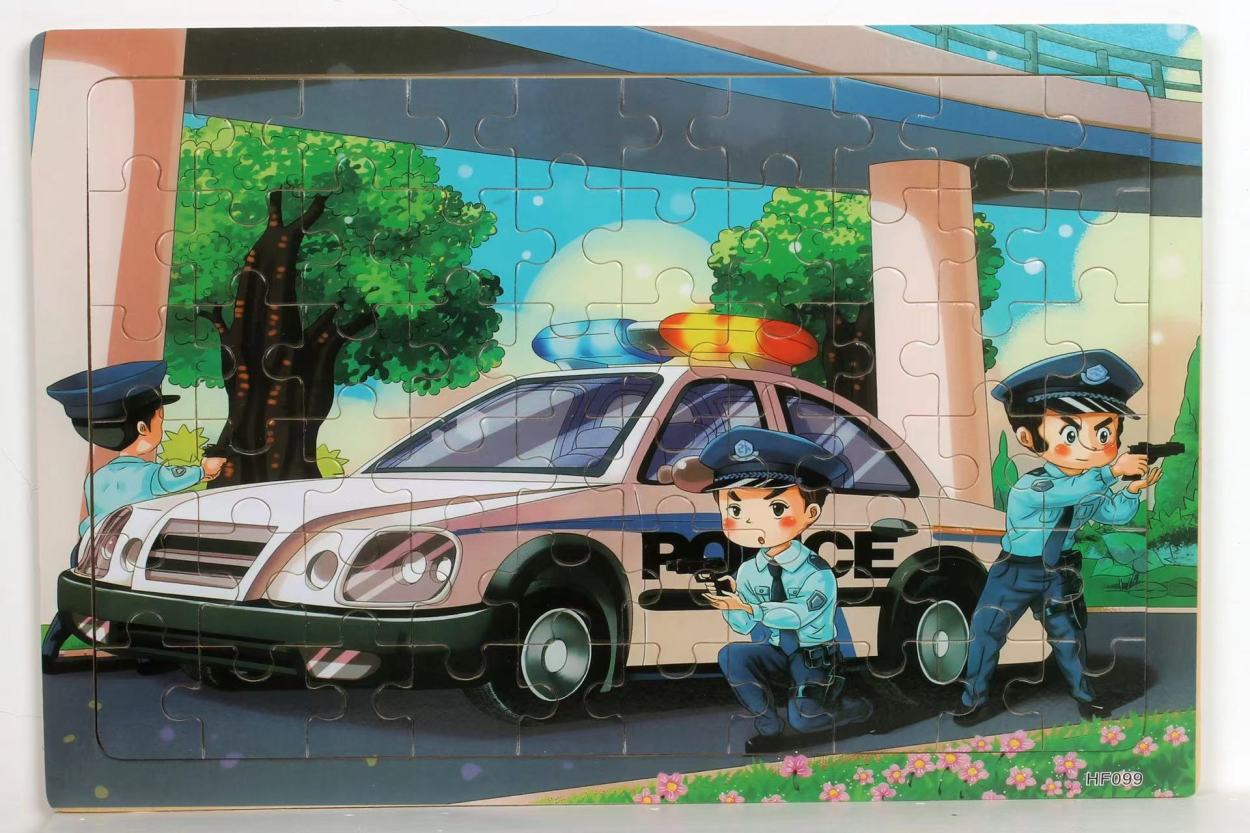 警官と子供のジグソーパズル 完成品 ジグソーパズル