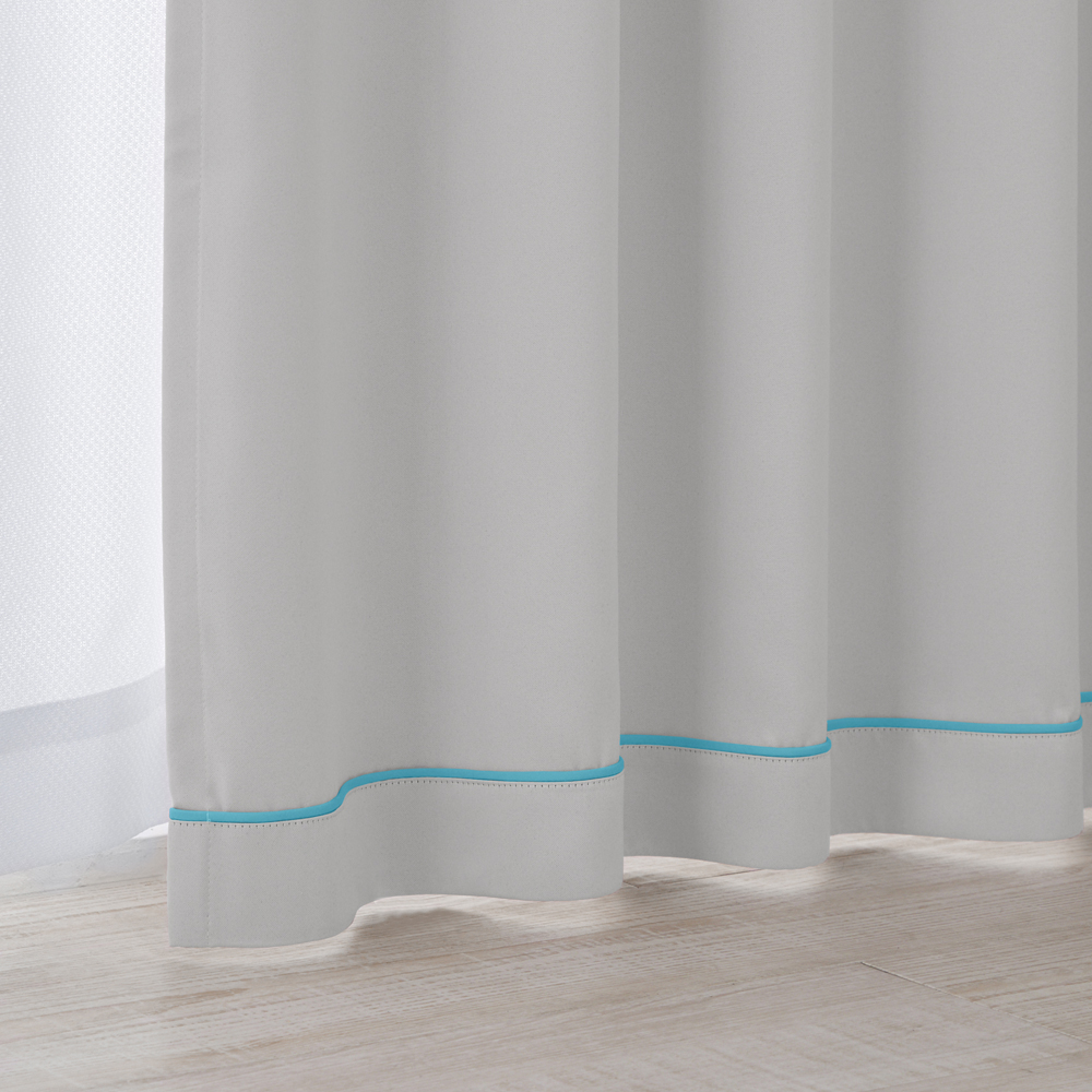 得！P5倍／即納 幅100cm 1級遮光厚地フラットカーテン ひだなし