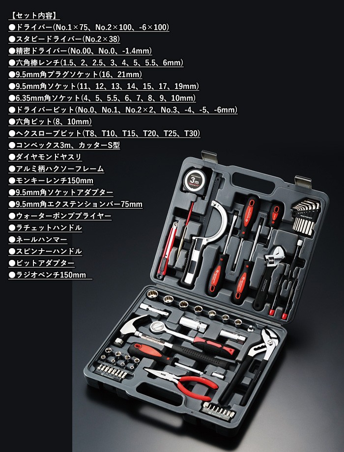 防災グッズ 工具セット（MB-61） ツールセット工具箱 人命救助 救出