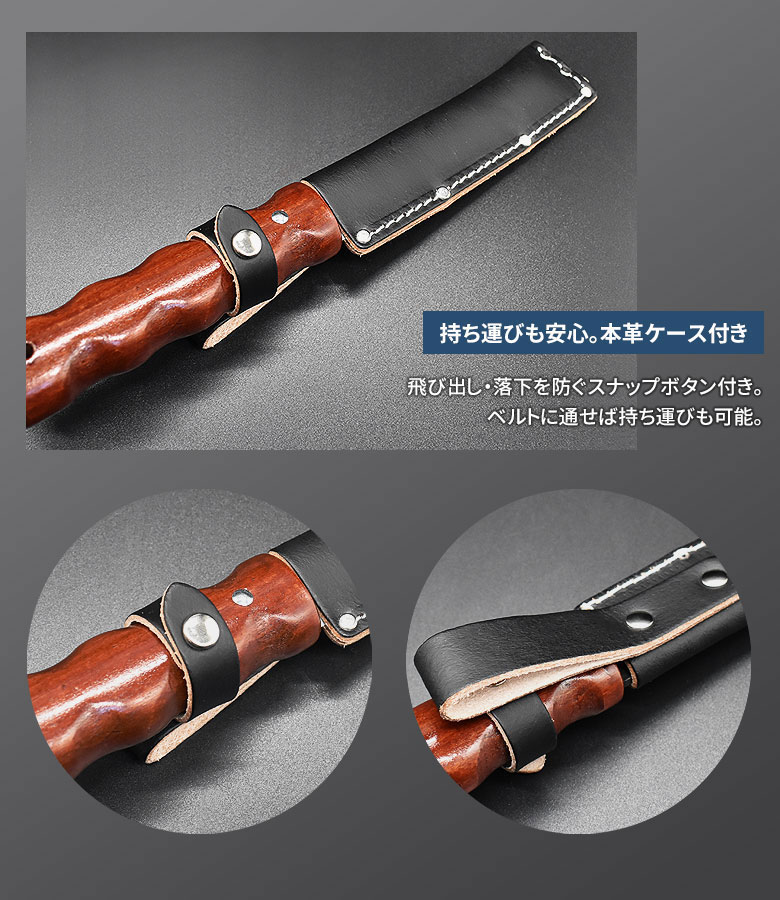 阿吽 A・UN 小刀 黒銀 暁 A-3 刃渡り135mm 万能キャンプナイフ 軽量