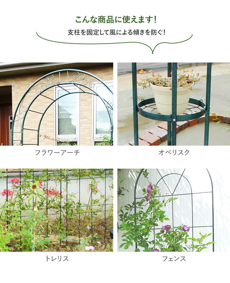 羽根付杭 M型 ナイロンケーブルタイ3本付 G...の詳細画像3