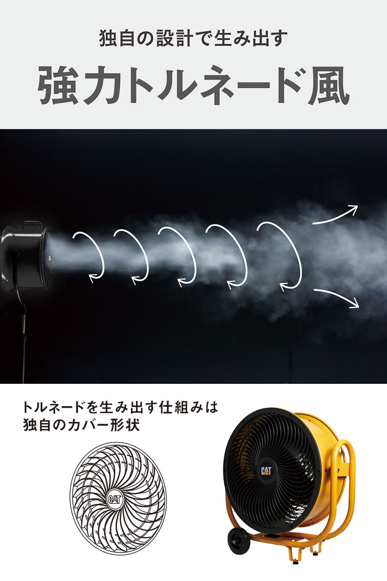CAT 60cm 工業扇風機 空気循環 大型CATERPILLAR110V 楽天市場】CAT サーキュレーター60cm 業務用扇風機 工業用扇風機
