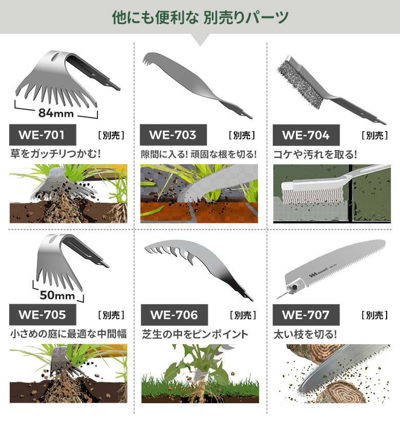 草刈り機 草取り 充電式除草バイブレーターミニ（WE-730） 園芸用品
