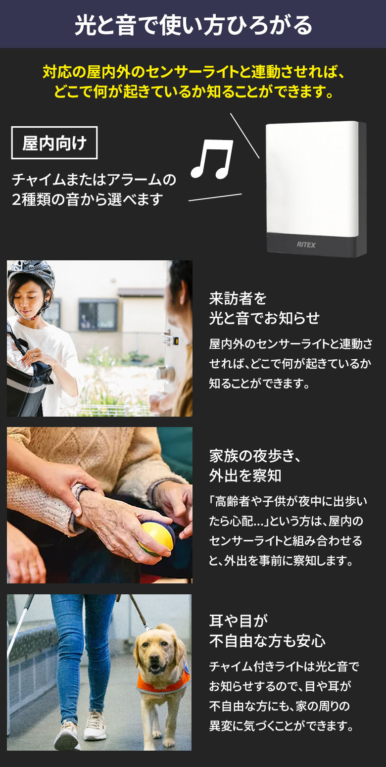 【関税 送料無料】MSGM ティアード 付け襟 人感センサーライト 屋外 防犯ライト LED ムサシ RITEX 乾電池式