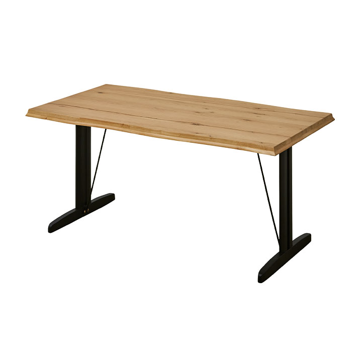 オーク天然突板使用 幅160cm ダイニングテーブル ダイニング 食卓 ミーティングテーブル 木製 ...