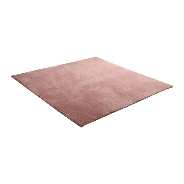カーペット かわいい ふわふわラグ ラピアス 200x200cm シャビーシック ホットカーペット対応 床暖房対応 マイヤー織り フェイクファー 抗菌 防臭 洗える 寝室