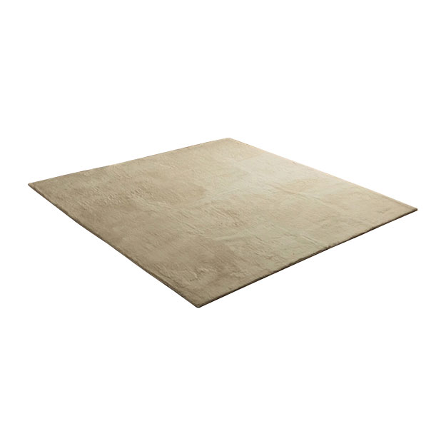 カーペット かわいい ふわふわラグ ラピアス 200x200cm シャビーシック ホットカーペット対応 床暖房対応 マイヤー織り フェイクファー 抗菌 防臭 洗える 寝室