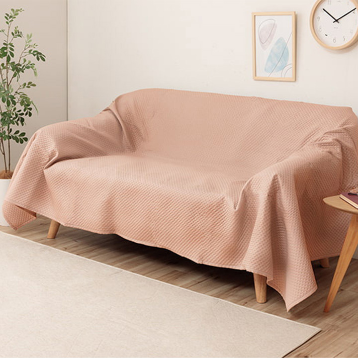 手編み　ベッドカバー　ソファカバー　こたつカバー　約200cm強x約155cm強 DT マルチカバー 190x240cm 長方形 洗える ソファカバー ベッド