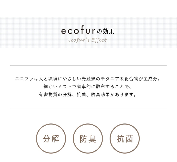 有害物質の分解 抗菌 消臭 シックハウス症候群 ホルムアルデヒド対策 シックハウス対策スプレー Ecofur(エコファ) 300ml×24本  その他芳香剤、消臭剤