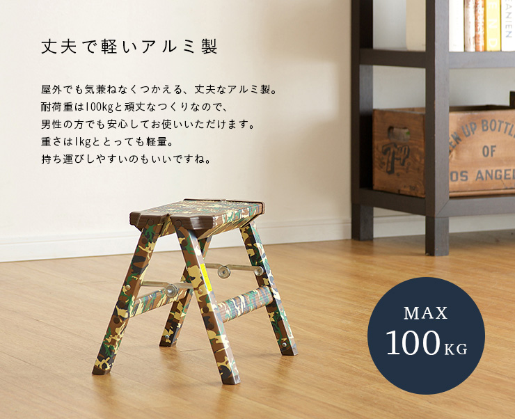 耐荷重100kg 折りたたみ 踏台 脚立 ステップ 踏み台 スツール イス 椅子 step stool(ステップスツール) 1段 H29cm PC- 401/PC-501/PC-601 :200084:家具通販のわくわくランド - 通販 - Yahoo!ショッピング