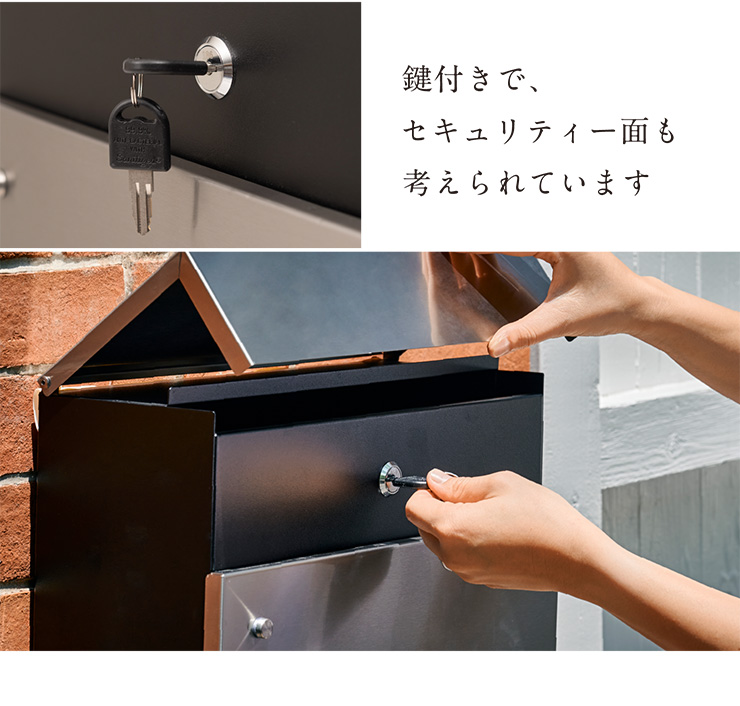 東谷 ポスト メールボックス 置き型 壁掛け 薄型 宅配ボックス 郵便