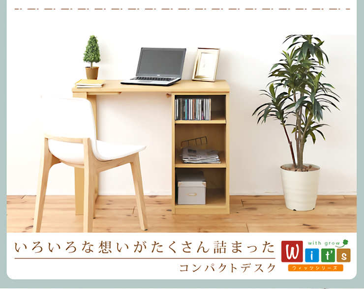 コンパクトデスク Wit's(ウィッツ) 育てるデスク ラックセット 多機能