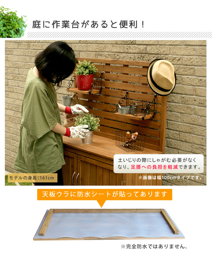 パネル付き 収納庫 物置 天然木 ガーデニング 庭 幅80cm ナチュラル Amazon.co.jp: パネル付き物置 作業台 物置き 収納庫 木製 ベランダ