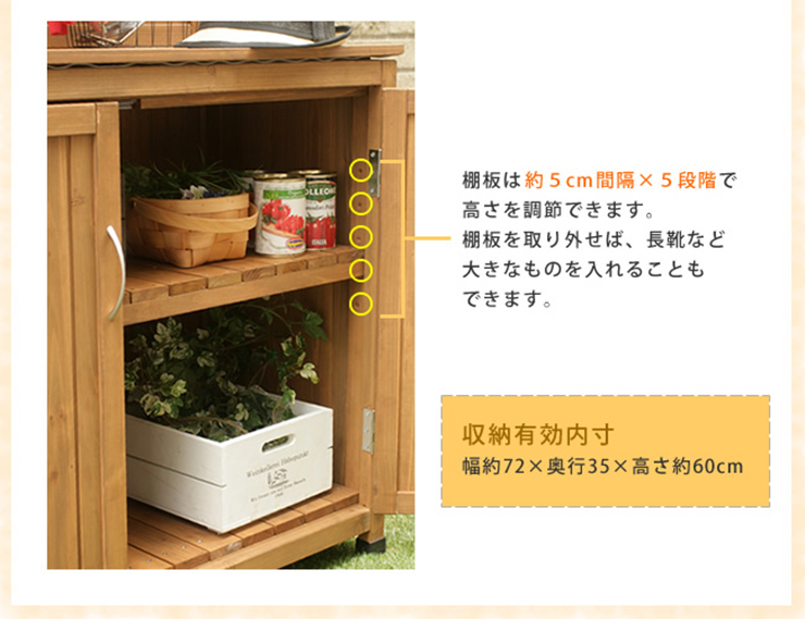 パネル付き 収納庫 物置 天然木 ガーデニング 庭 幅80cm ナチュラル 収納庫 パネル付き 幅80cm 物置 ストッカー 屋外収納庫 収納ボックス