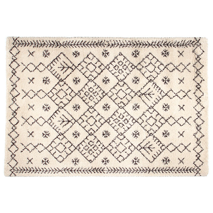ホットカーペット・床暖房対応 ラグ カーペット ラグマット 絨毯 長方形 おしゃれ コンパクト 厚手 ウィルトンラグ ROYAL NOMADIC  モロッコ 135x190cm 4色対応