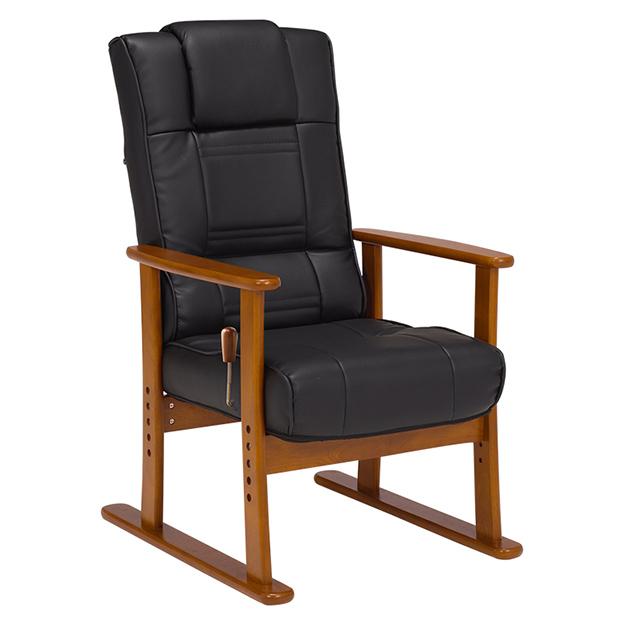 リクライニングチェアー 高座椅子 LZ-4377 組立式 シンプル 無段階調整 折りたたみ可 座面高調整可 疲れにくい 快適 リビング 寝室 一人暮らし ワンルーム｜wakuwaku-land｜04
